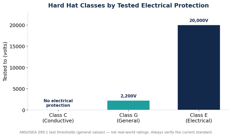 Hard Hat Types and Classes Explained: Type I vs II and Class G, E, C