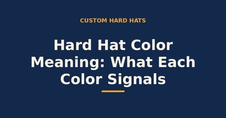 Hard hat color meaning — what each color signals on site