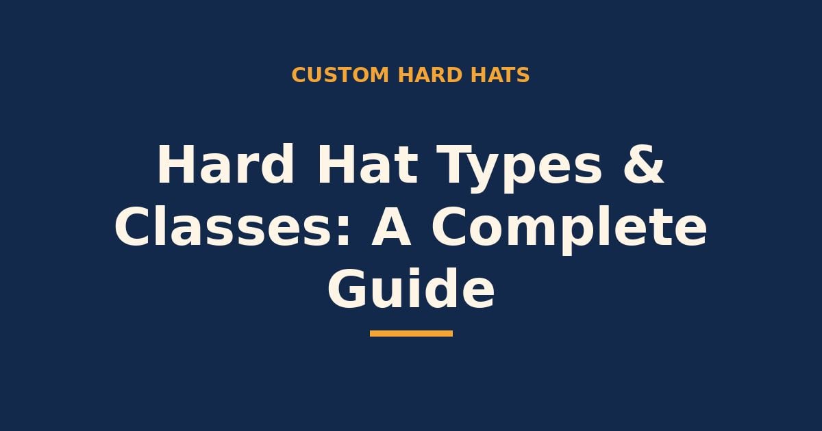 Hard hat types and classes — a complete guide