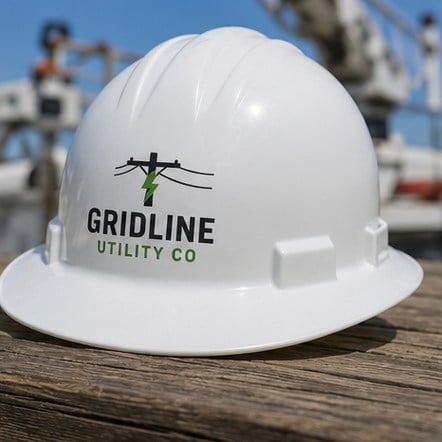 Custom hard hats for utilities and lineman crews