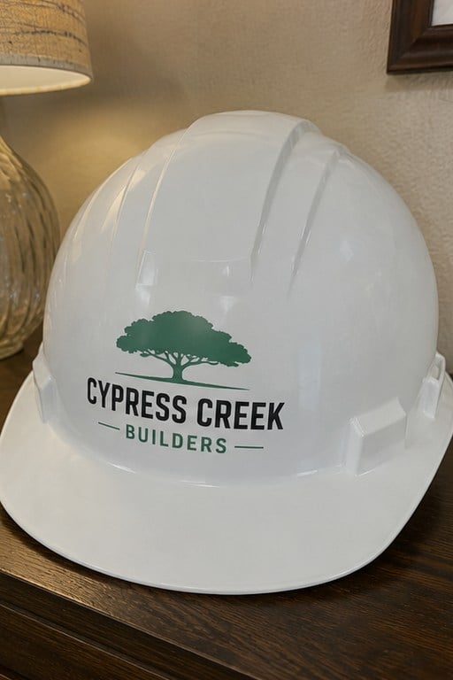 Personalized hard hats — customer photo